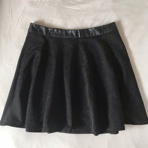 Textured Black Skirt
